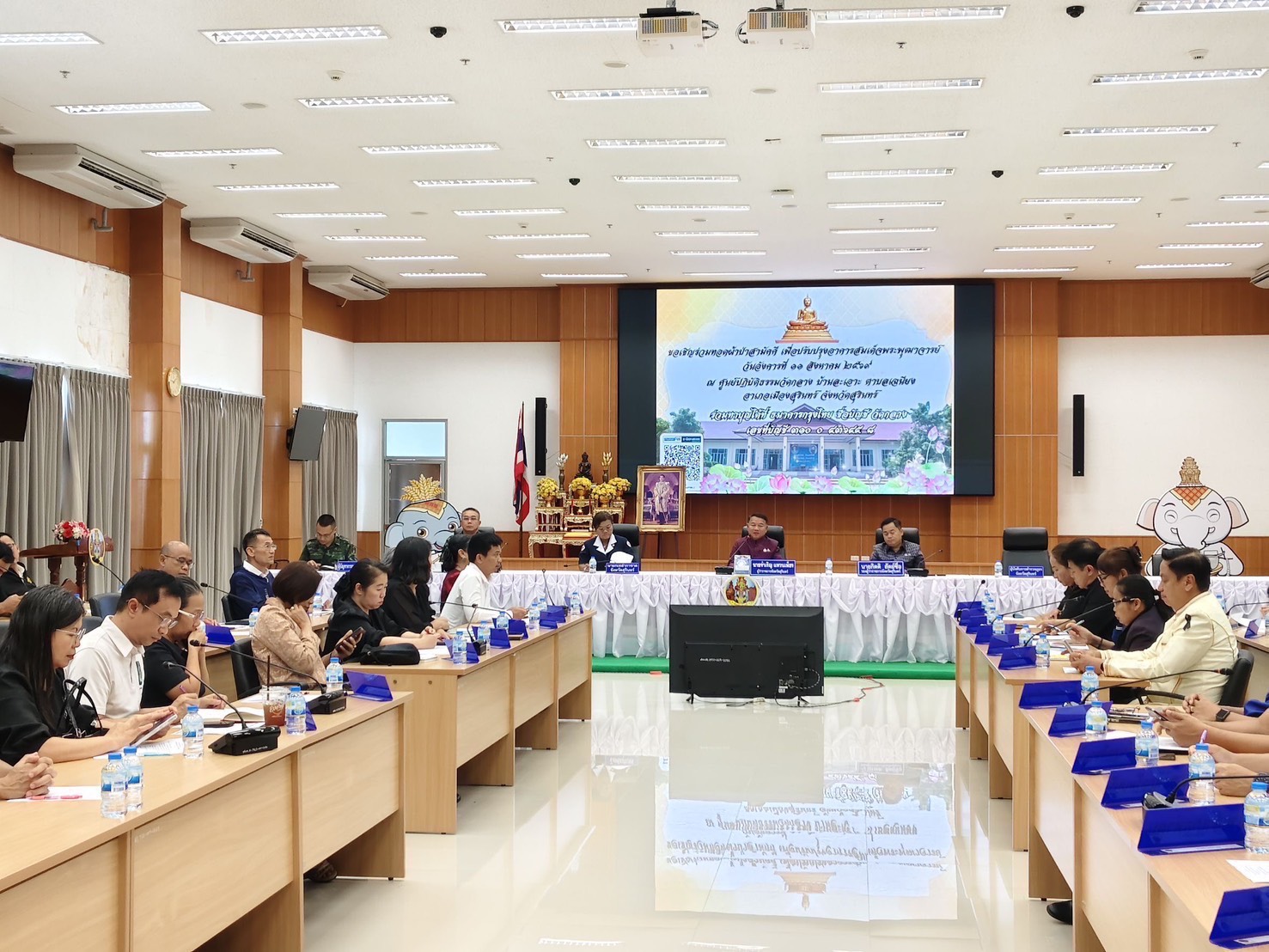 พช.สุรินทร์ ร่วมประชุมคณะกรรมการปรับปรุงอาคารศูนย์ปฏิบัติธรรมวัดกลางสุรินทร์ (บ้านละเอาะ) ครั้งที่ 1/2569